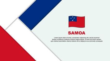 Samoa Flag Abstract Background Design Template. Samoa Independence Day Banner Cartoon Vector Illustration. Samoa Illustration