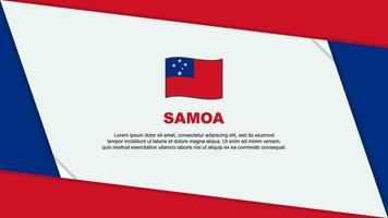 Samoa Flag Abstract Background Design Template. Samoa Independence Day Banner Cartoon Vector Illustration. Samoa Independence Day