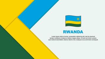 Rwanda Flag Abstract Background Design Template. Rwanda Independence Day Banner Cartoon Vector Illustration. Rwanda Illustration