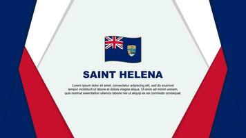 Saint Helena Flag Abstract Background Design Template. Saint Helena Independence Day Banner Cartoon Vector Illustration. Saint Helena Background