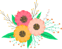 Bouquet of flowers, Floral bouquet design. png