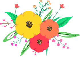 bouquet de fleurs, floral bouquet conception. png