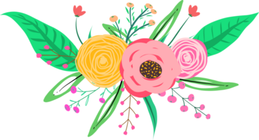 boeket van bloemen, bloemen boeket ontwerp. png