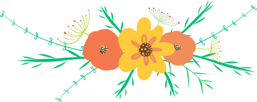 Bouquet of flowers, Floral bouquet design. png