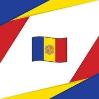 Andorra Flag Abstract Background Design Template. Andorra Independence Day Banner Social Media Post. Andorra vector