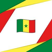 Senegal Flag Abstract Background Design Template. Senegal Independence Day Banner Social Media Post. Senegal vector