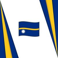 Nauru Flag Abstract Background Design Template. Nauru Independence Day Banner Social Media Post. Nauru Banner vector