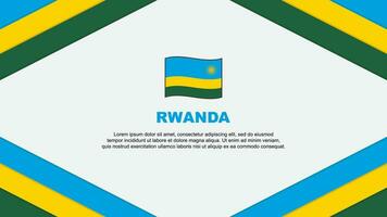 Rwanda Flag Abstract Background Design Template. Rwanda Independence Day Banner Cartoon Vector Illustration. Rwanda Template