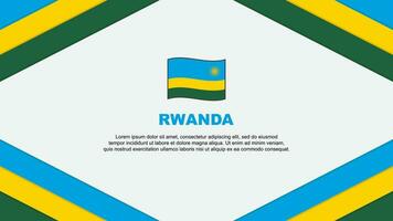 Rwanda Flag Abstract Background Design Template. Rwanda Independence Day Banner Cartoon Vector Illustration. Rwanda Template