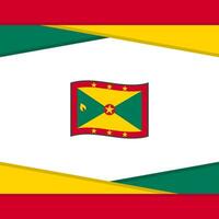 Grenada Flag Abstract Background Design Template. Grenada Independence Day Banner Social Media Post. Grenada Vector