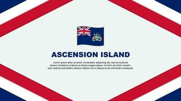 Ascension Island Flag Abstract Background Design Template. Ascension Island Independence Day Banner Cartoon Vector Illustration. Ascension Island Template