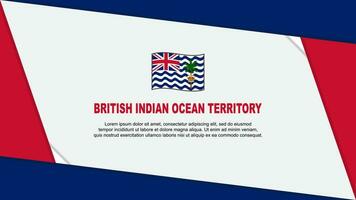 British Indian Ocean Territory Flag Abstract Background Design Template. British Indian Ocean Territory Independence Day Banner Cartoon Vector Illustration. Independence Day