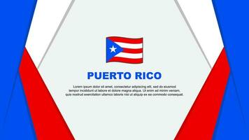 Puerto Rico Flag Abstract Background Design Template. Puerto Rico Independence Day Banner Cartoon Vector Illustration. Puerto Rico Background