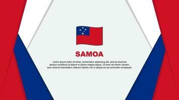 Samoa Flag Abstract Background Design Template. Samoa Independence Day Banner Cartoon Vector Illustration. Samoa Background