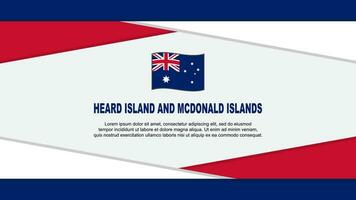 Heard Island And McDonald Islands Flag Abstract Background Design Template. Heard Island And McDonald Islands Independence Day Banner Cartoon Vector Illustration. Vector