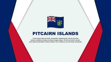 Pitcairn Islands Flag Abstract Background Design Template. Pitcairn Islands Independence Day Banner Cartoon Vector Illustration. Pitcairn Islands Background