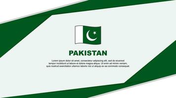 Pakistan Flag Abstract Background Design Template. Pakistan Independence Day Banner Cartoon Vector Illustration. Pakistan