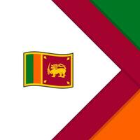 Sri Lanka Flag Abstract Background Design Template. Sri Lanka Independence Day Banner Social Media Post. Sri Lanka Template vector