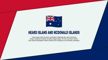 Heard Island And McDonald Islands Flag Abstract Background Design Template. Heard Island And McDonald Islands Independence Day Banner Cartoon Vector Illustration. Banner