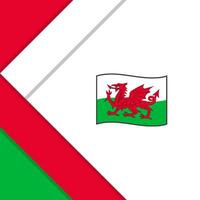 Wales Flag Abstract Background Design Template. Wales Independence Day Banner Social Media Post. Wales Illustration vector