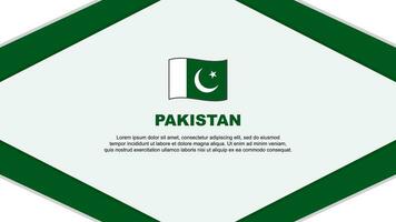 Pakistan Flag Abstract Background Design Template. Pakistan Independence Day Banner Cartoon Vector Illustration. Pakistan Template