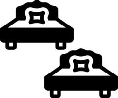 solid icon for beds vector