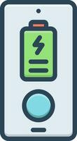 color icon for charging vector