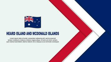 Heard Island And McDonald Islands Flag Abstract Background Design Template. Heard Island And McDonald Islands Independence Day Banner Cartoon Vector Illustration. Cartoon