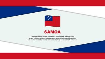 Samoa Flag Abstract Background Design Template. Samoa Independence Day Banner Cartoon Vector Illustration. Samoa Vector