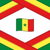 Senegal Flag Abstract Background Design Template. Senegal Independence Day Banner Social Media Post. Senegal Template vector