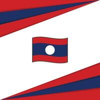 Laos Flag Abstract Background Design Template. Laos Independence Day Banner Social Media Post. Laos Design vector