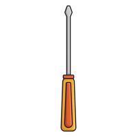 screwdriver tool icon over white background vector illustration.