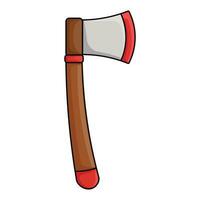Axe icon in cartoon style isolated on white background vector illustration.