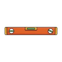 construction level tool icon image vector illustration design orange and yellow