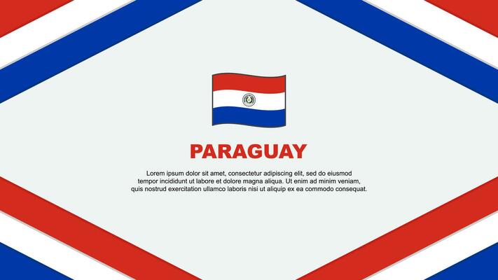 Paraguay Flag Abstract Background Design Template. Paraguay Independence Day Banner Cartoon Vector Illustration. Paraguay Template