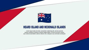 Heard Island And McDonald Islands Flag Abstract Background Design Template. Heard Island And McDonald Islands Independence Day Banner Cartoon Vector Illustration