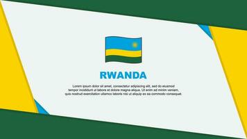 Rwanda Flag Abstract Background Design Template. Rwanda Independence Day Banner Cartoon Vector Illustration. Rwanda Independence Day