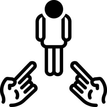 solid icon for guilty vector