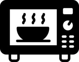 solid icon for microwave vector