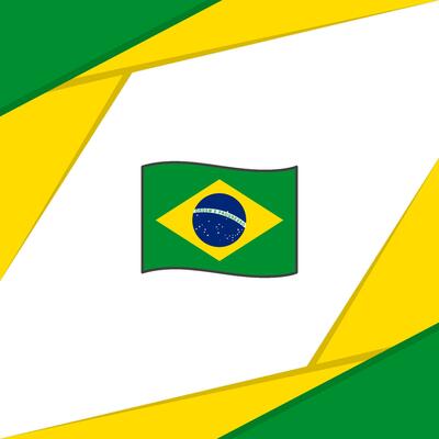 Brazil Flag Abstract Background Design Template. Brazil Independence Day Banner Social Media Post. Brazil Design