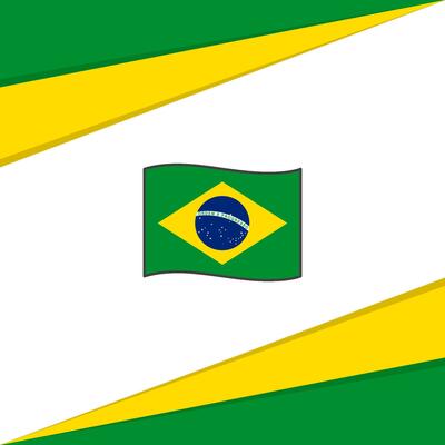 Brazil Flag Abstract Background Design Template. Brazil Independence Day Banner Social Media Post. Brazil Banner