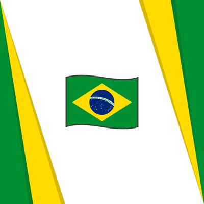 Brazil Flag Abstract Background Design Template. Brazil Independence Day Banner Social Media Post. Brazil Independence Day