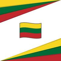 Lithuania Flag Abstract Background Design Template. Lithuania Independence Day Banner Social Media Post. Lithuania Flag vector