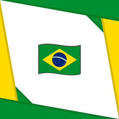 Brazil Flag Abstract Background Design Template. Brazil Independence Day Banner Social Media Post. Brazil Template