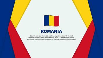 Romania Flag Abstract Background Design Template. Romania Independence Day Banner Cartoon Vector Illustration. Romania Background