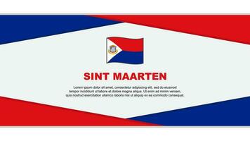 Sint Maarten Flag Abstract Background Design Template. Sint Maarten Independence Day Banner Cartoon Vector Illustration. Sint Maarten Vector