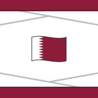 Qatar Flag Abstract Background Design Template. Qatar Independence Day Banner Social Media Post. Qatar Vector