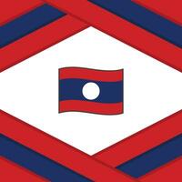 Laos Flag Abstract Background Design Template. Laos Independence Day Banner Social Media Post. Laos Template vector