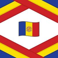 Andorra Flag Abstract Background Design Template. Andorra Independence Day Banner Social Media Post. Andorra Template vector