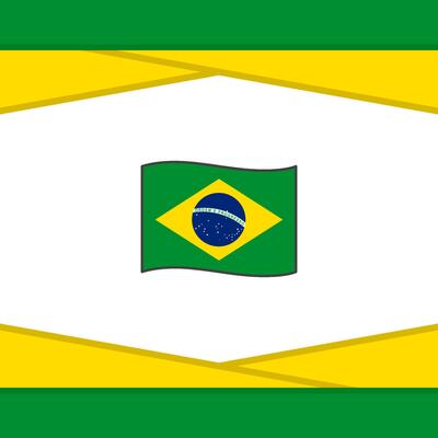 Brazil Flag Abstract Background Design Template. Brazil Independence Day Banner Social Media Post. Brazil Vector